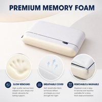 Oreiller en mousse à mémoire de forme certifié sûr et ergonomique pour les escapades de week-end, conception compacte pour un confort quotidien et les voyages