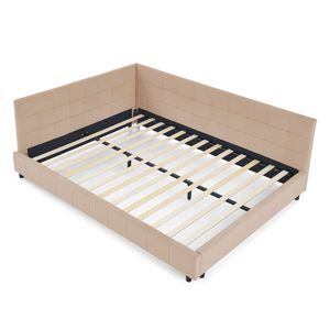 Letto Queen Size Imbottito con Schienale e Braccioli Confortevoli, Divano Letto Queen Size per Camera da Letto e Soggiorno - Product Image 5