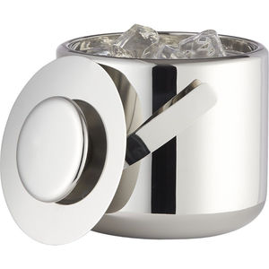 Enfriador de vino de acero con diseño increíble, cubitera para champán con acabado plateado, con tapa y asa, para bares y fiestas, enfriador de cerveza. - Product Image 1