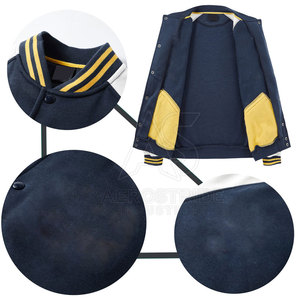 แจ็คเก็ตวาร์ซิตี้ฤดูหนาวสำหรับผู้ชายรุ่นใหม่ล่าสุด คอตั้ง โลโก้ด้านหน้า เป็นมิตรกับสิ่งแวดล้อม น้ำหนักเบา กันลม ปรับแต่งขนาดได้ MOQ ต่ำ - Product Image 5