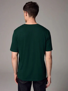 T-shirt décontracté surdimensionné de haute qualité, uni, 100 % coton, personnalisable, brodé, imprimé, grande taille, tricoté, tendance - Product Image 3