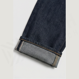 Jean en denim coupe droite délavé foncé pour homme, taille haute, coupe slim, en coton, style décontracté, pantalon d'automne - Product Image 6
