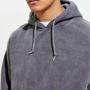 Sudadera con capucha oversize personalizada vintage desgastada de alto gramaje con bordado 3D de 500 g/m² estilo streetwear lavada, holgada y con efecto acid wash - Product Image 4