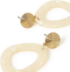 Ivory <b>Resin</b> Teardrop Earrings Cream <b>Resin</b> Open Teardrop Earrings Minimalist <b>Resin</b> Drop Earrings Ivory Creamy <b>Resin</b> <b>Crafts</b> - Product Image 3