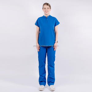 2026 High Quality Customizable Design Women's Stretch Scrub Set Poly Rayon Spandex Straight Leg Made Vietnam OEM Nurse Uniforms - Product Image 1