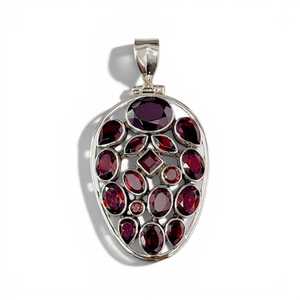 NIKHIL GEMS Pendentif Charme Statement en Améthyste Fait Main, Argent Sterling 925, Collier Vintage Élégant avec Pierre Précieuse, Certifié par un tiers - Product Image 2