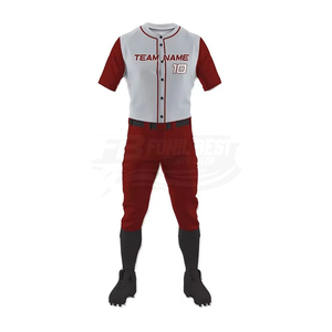 Custom Men's Soccer Jersey Set Red <b>White</b> Sublimated Print Number Moisture Wicking Elastic Waist Pants Adult Uniform - Product Image 2