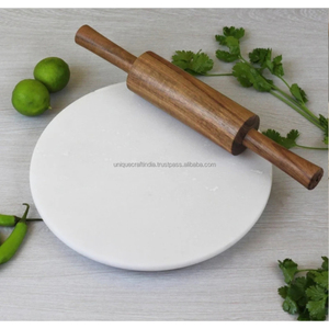 Rustic Wooden Chakla Belan <b>Set</b> | Handcrafted Roti Board & Roller | Classic Indian Kitchenware for Everyday Cooking - Product Image 2