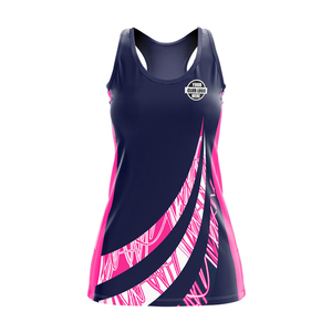 <b>Custom</b> Design Wholesale Price Sublimated Unisex Anti-Bacterial Nylon Sleeveless Elastic Waist Netball <b>Dress</b> Uniforms - Product Image 2