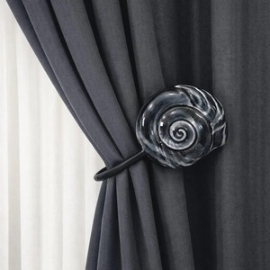 Sujetador de cortinas decorativo con diseño de caracol dorado, elegante soporte de pared para cortinas, para una decoración elegante de ventanas del hogar. - Product Image 5