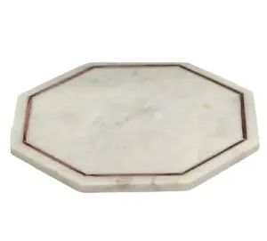 Planche à découper en marbre 2025 enduit de granit blanc épais gravure en teck naturel planche à découper en marbre pour planche à découper meilleure vente - Product Image 1