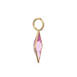 Colgante de Turmalina Rosa en Oro Amarillo Sólido de 18k / Piedra de Nacimiento de Octubre / Bisel para Joyería / Gema Rosa / Diamante - Product Image 5