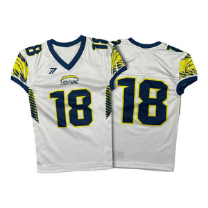 Satin Finish American Football Jersey Adult Shiny Smooth Breathable Custom Number Name Team Color Low MOQ OEM Wholesale B2B - Product Image 6