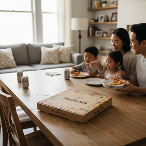 กล่องพิซซ่าแบบกำหนดเองที่เป็นมิตรกับสิ่งแวดล้อมสำหรับบรรจุภัณฑ์ส่งพิซซ่าและโซลูชั่นบรรจุภัณฑ์อาหาร - Product Image 4