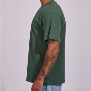 2026 Hot Sale Men <b>T</b>-<b>Shirt</b> Regular Fit Solid Color Casual Wear Cotton Breathable Quick Dry Summer Fabric Heavyweight - Product Image 3