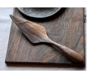 Logo personalizado, 2 piezas, servidor de pastel de madera, forma irregular, apto para lavavajillas, utensilios de madera natural a bajo precio. - Product Image 3