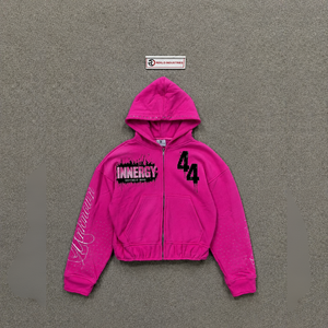 <b>Pink</b> ZIP UP HOODIE Graphic Print STREETWEAR OVERSIZED Fleece Casual Winter Casual <b>Spray</b> Printed Design Autumn Wear Relaxed Fit's - Product Image 5