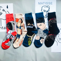 Chaussettes personnalisées avec logo amusant, imprimées, colorées, chaussettes de mode unisexes