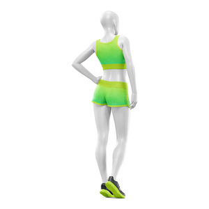 Custom Eco Friendly Lightweight Seamless Sports Set Yoga Sets 100% Polyester <b>Elastic</b> Waist <b>Belt</b> Tank Top Gym Shorts Fitness Wear - Product Image 6