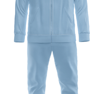 Chándal personalizado con bloques de color, chaqueta con cremallera y pantalones con estampado por sublimación para invierno - Product Image 4