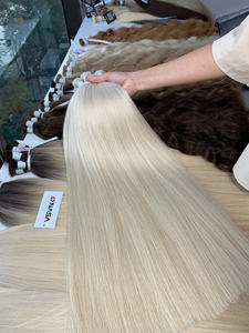 Extensions de cheveux humains, qualité double trame, cheveux vierges vietnamiens, 100g, lisses naturels, toutes les couleurs, 55 cm de long - Product Image 6