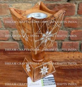 Quemador de Bakhoor Moderno con Patrón Floral, Duradero, de Alta Calidad, con Incrustaciones de Madreperla, Diseño Árabe Religioso, Madera Orgánica de Mango - Product Image 4