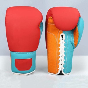 Gants de boxe professionnels de qualité supérieure, neufs, en cuir PU de vachette, durables, à lacets, pour adultes, pour le kickboxing, 8 oz - Product Image 1