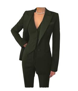 Costume de mariage respirant noir en polyester pour femme, 3 pièces, idéal pour les fêtes, le bureau et les affaires - En promotion - Product Image 4