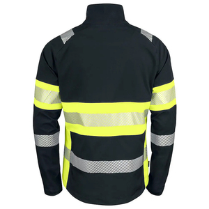 Chaqueta Bomber de Alta Visibilidad, Chaqueta de Seguridad Laboral Unisex de Dos Tonos, Alta Visibilidad Reflectante, Talla Grande, Poliéster Antibacteriano - Product Image 2