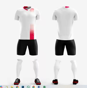 Tenue de football personnalisée de haute qualité 100% polyester, sublimation, maillot de football unisexe, ensemble de vêtements de football pour les clubs - Product Image 2