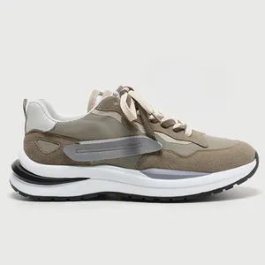 Spring new design sports big size fashion leather casual sneakers jogging running shoes for men