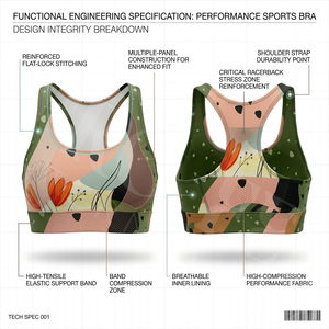 High <b>Support</b> Workout Activewear Seamless Spandex Polyester Sports Bra Customized Fitness Yoga Gym <b>Crop</b> <b>Top</b> Breathable Sports Bra - Product Image 2