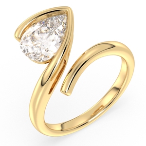 REYES Unique Design Pear Shape Moissanite <b>Solitaire</b> <b>Rings</b> For Women 925 Sterling <b>Silver</b> Engagement Proposal Gift Jewelry - Product Image 2