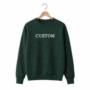 Custom Men's <b>Fleece</b> Sweatshirt Crew Neck Pullover Plain Cotton Sweatshirt for Printing Logo OEM ODM Bulk Supply - Product Image 2
