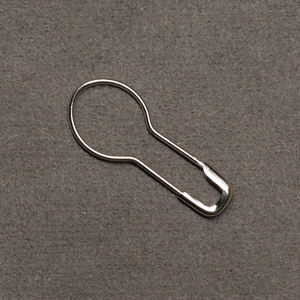 Steel Nickel Plated Reusable Braided Stitch Marker Bulb Gourd Pear Safety <b>Pin</b> - Product Image 3