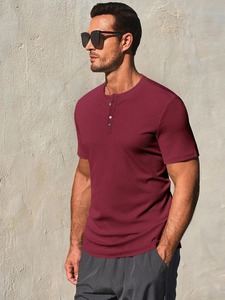 Modern <b>Waffle</b> Knit T <b>Shirt</b> Lightweight Breathable Fashion Streetwear Apparel Manufacturer - Product Image 3