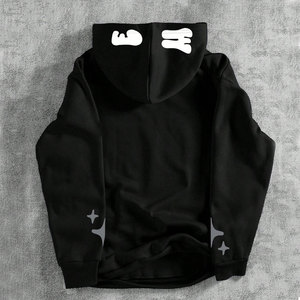 Sweat à capuche pour homme en coton noir de haute qualité, léger, tendance, respirant, nouveau design, bon service, doux, confortable, vêtements décontractés - Product Image 4