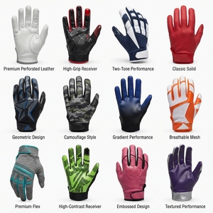 Guantes de Fútbol Americano para Receptor, con Pantalla Táctil, Diseño Personalizado por Sublimación, Transpirables, Ligeros, para Deportes al Aire Libre, Flexibles - Product Image 3
