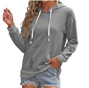 SFIVE INDUSTRIES Sudadera con Capucha Personalizada Bordada Estilo Urbano Desgastado Transpirable Unisex con Rasgaduras al por Mayor OEM - Product Image 6