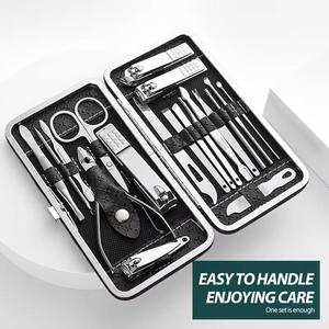 MORJE Surgical 19 in 1 Stainless Steel Nail Kit Portable Manicure Set with <b>Case</b> Classic Style for Adults - Product Image 5