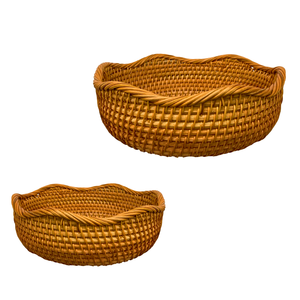 ตะกร้า/ถาดหวายสานทำมือ พรีเมียม เป็นมิตรกับสิ่งแวดล้อม ผลิตภัณฑ์งานฝีมือจากเวียดนาม - Product Image 1