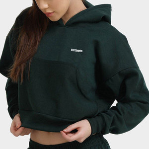 Nueva llegada, mejor estilo, sudadera corta con capucha para mujer, sudadera corta con capucha de alta calidad para mujer en venta en línea - Product Image 3