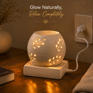 Handcrafted <b>Ceramic</b> Electric Aroma Oil <b>Diffuser</b> | Essential Oil Burner Table <b>Diffuser</b> for Home Fragrance Spa Decor Gift Premium - Product Image 3