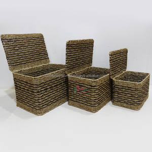 Artex Dong Thap Handmade <b>Seagrass</b> <b>Basket</b> Traditional Vietnamese Home Decor and <b>Storage</b> <b>Basket</b> - Product Image 1