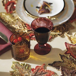 Embroidered Fall Leaf <b>Table</b> <b>Runner</b> Rustic Cloth Home Decor Washable - Product Image 2