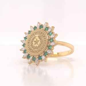 Anillo Escolar BOJ 079, Anillo Universitario y de Colegio, Anillo de Graduación para Mujer, Anillo Personalizado con Año de Graduación, Anillo en Oferta a Bajo Precio - Product Image 3