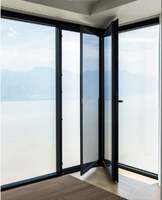 Ventana Plegable de Aluminio con Doble Acristalamiento Templado Insonorizado CE