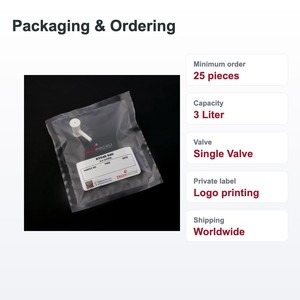 Bolsa de Muestreo de Gases TECHINSTRO Kynar de 3 Litros, Bolsa de Película de PVDF con Válvula Única a Prueba de Fugas para Muestreo de Olores VOC y Aire - Product Image 4