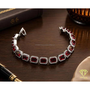 Hip Hop Gold Plated Iced Out Tennis Chain <b>Bracelet</b> for Men VVS Moissanite Diamond in <b>925</b> <b>Sterling</b> <b>Silver</b> Perfect Gift - Product Image 2