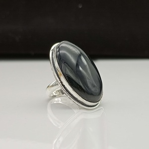 Large Black Onyx Oval <b>Ring</b> <b>Statement</b> <b>Ring</b> Elegant Bold Jewelry - Product Image 3